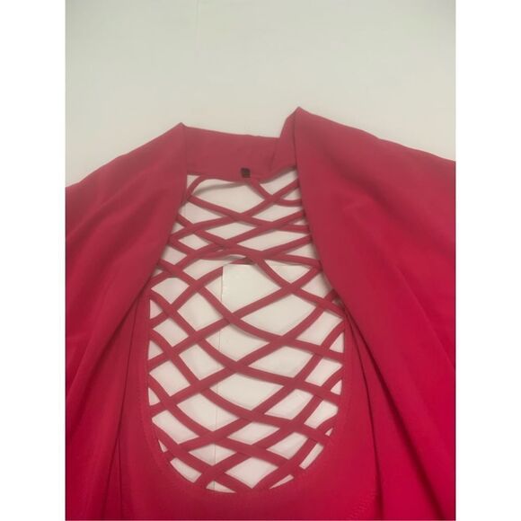 Hot Pink Cut out cardigan - Picture 4 of 5
